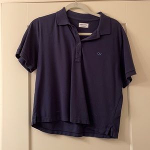 Outdoor Voices navy polo crop